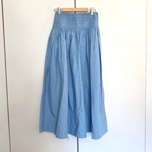 COS Smocked Cotton Poplin Skirt- XS